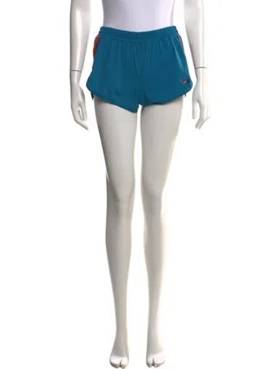 Pre-owned Aviator Nation Graphic Print Mini Shorts In Blue