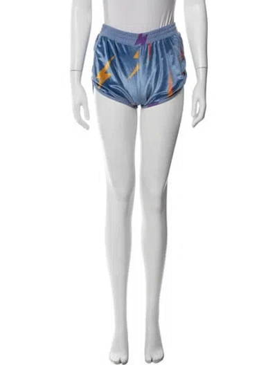 Pre-owned Aviator Nation Graphic Print Mini Shorts In Multi