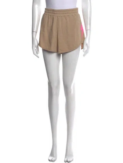 Pre-owned Aviator Nation Graphic Print Mini Shorts In Neutral