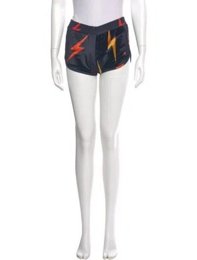 Pre-owned Aviator Nation Graphic Print Mini Shorts W/ Tags In Gray