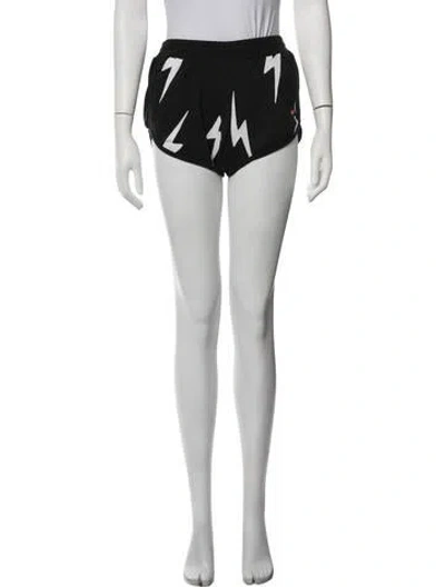 Pre-owned Aviator Nation Graphic Print Mini Shorts In White