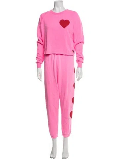 Pre-owned Aviator Nation Graphic Print Pajamas In Pink