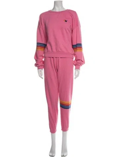 Pre-owned Aviator Nation Graphic Print In Pink