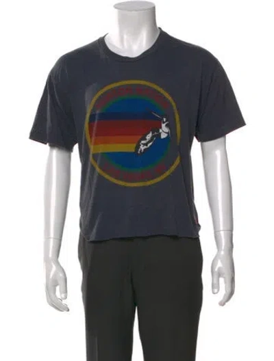 Pre-owned Aviator Nation Graphic Print Short Sleeve In Blue