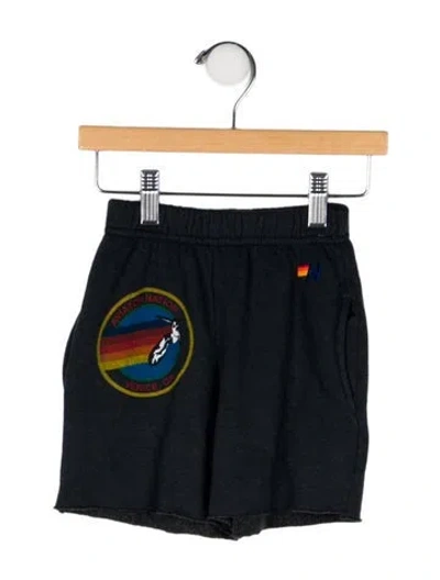 Pre-owned Aviator Nation Babies' Graphic Print Shorts In Blue