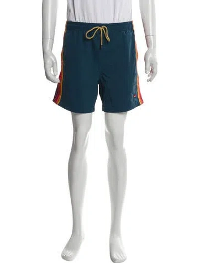 Pre-owned Aviator Nation Graphic Print Shorts In Blue