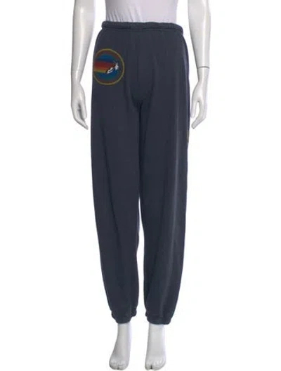 Pre-owned Aviator Nation Graphic Print Skinny Leg Pants In Blue