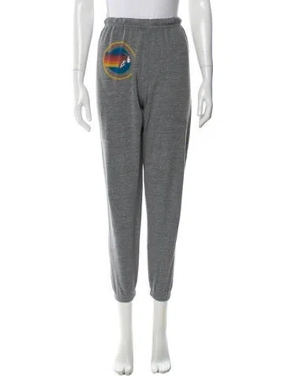 Pre-owned Aviator Nation Graphic Print Skinny Leg Pants In Grey