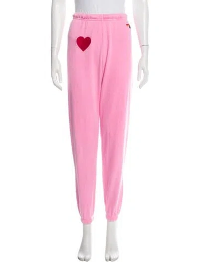 Pre-owned Aviator Nation Graphic Print Skinny Leg Pants In Pink