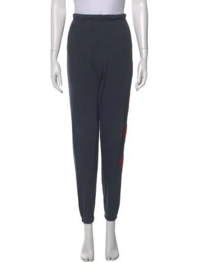 Pre-owned Aviator Nation Graphic Print Straight Leg Pants In Gray