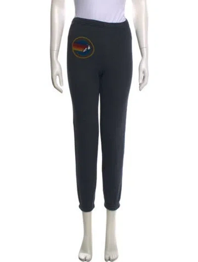 Pre-owned Aviator Nation Graphic Print Straight Leg Pants In Gray