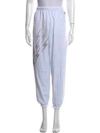 Pre-owned Aviator Nation Graphic Print Straight Leg Pants In Multi