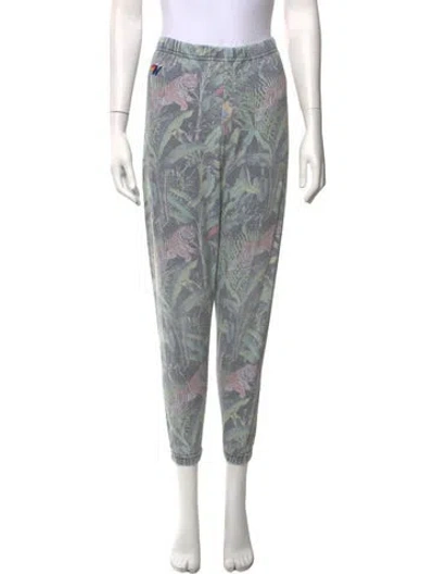 Pre-owned Aviator Nation Graphic Print Straight Leg Pants In Multicolor