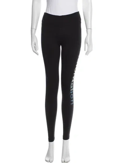 Pre-owned Aviator Nation Graphic Print Sweatpants In Black