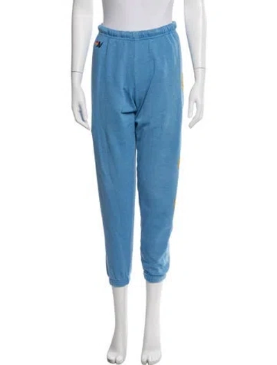 Pre-owned Aviator Nation Graphic Print Sweatpants In Blue