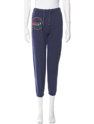 Pre-owned Aviator Nation Graphic Print Sweatpants In Blue