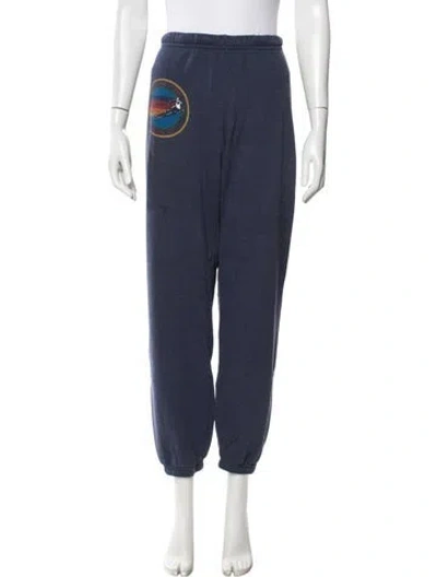 Pre-owned Aviator Nation Graphic Print Sweatpants In Blue