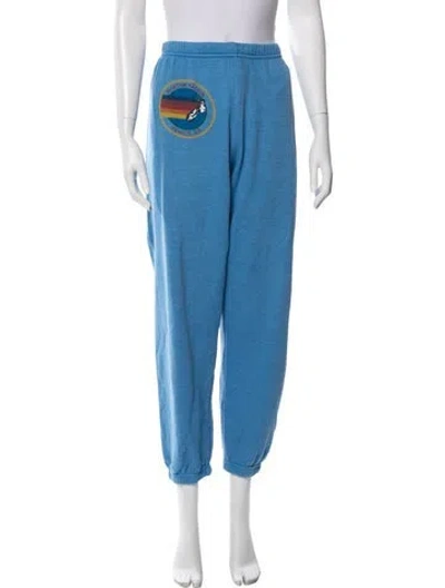 Pre-owned Aviator Nation Graphic Print Sweatpants In Blue