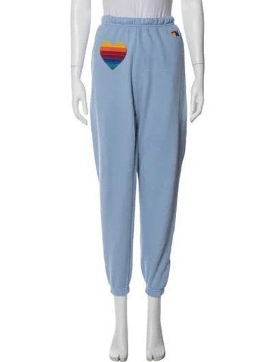 Pre-owned Aviator Nation Graphic Print Sweatpants In Blue