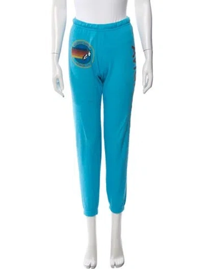 Pre-owned Aviator Nation Graphic Print Sweatpants In Blue
