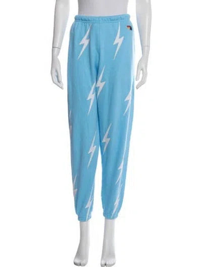 Pre-owned Aviator Nation Graphic Print Sweatpants In Blue