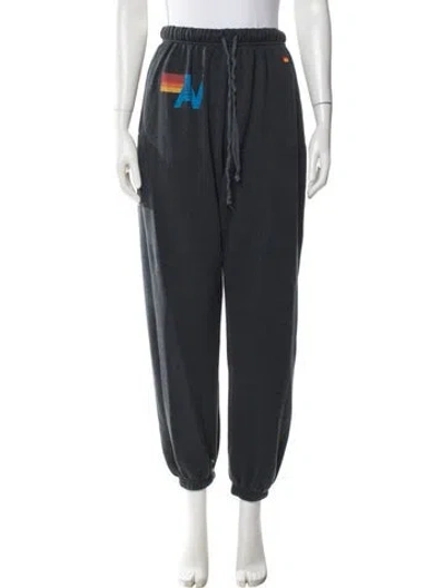 Pre-owned Aviator Nation Graphic Print Sweatpants In Blue