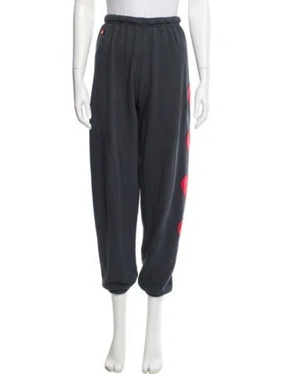 Pre-owned Aviator Nation Graphic Print Sweatpants In Gray