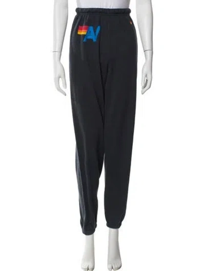 Pre-owned Aviator Nation Graphic Print Sweatpants In Gray
