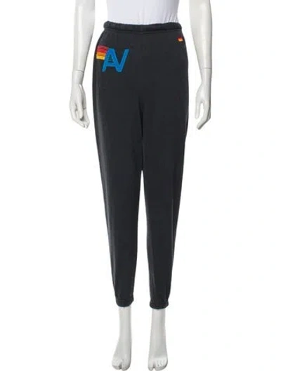Pre-owned Aviator Nation Graphic Print Sweatpants In Gray