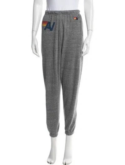 Pre-owned Aviator Nation Graphic Print Sweatpants In Gray