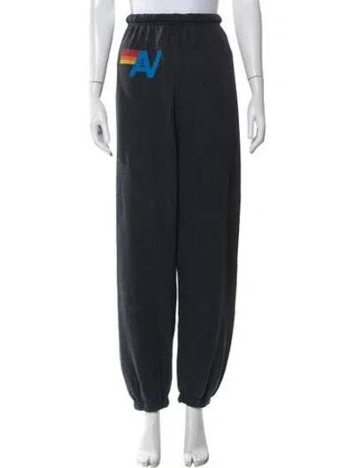 Pre-owned Aviator Nation Graphic Print Sweatpants In Gray
