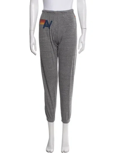 Pre-owned Aviator Nation Graphic Print Sweatpants In Gray
