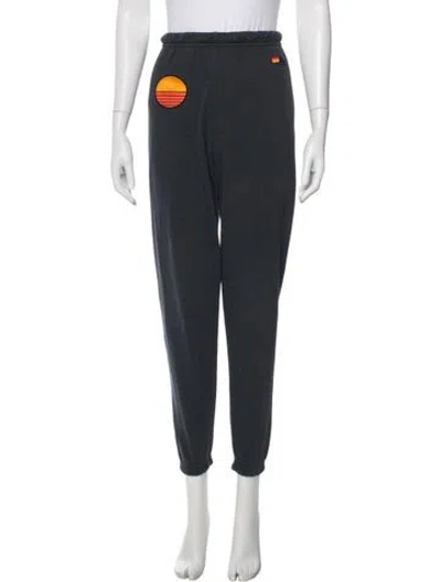 Pre-owned Aviator Nation Graphic Print Sweatpants In Gray