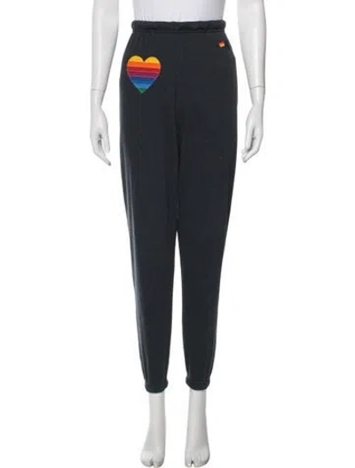 Pre-owned Aviator Nation Graphic Print Sweatpants In Gray