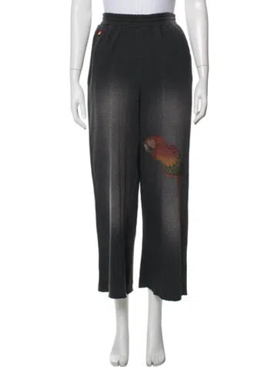 Pre-owned Aviator Nation Graphic Print Sweatpants In Gray
