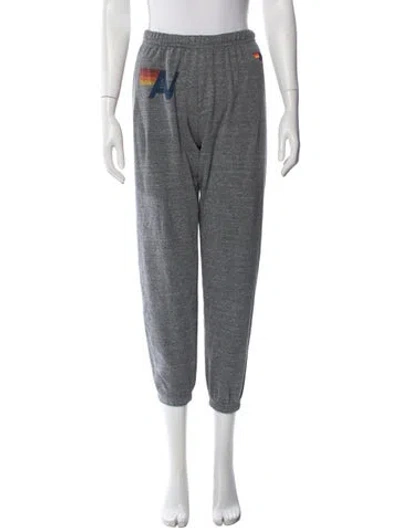 Pre-owned Aviator Nation Graphic Print Sweatpants In Gray