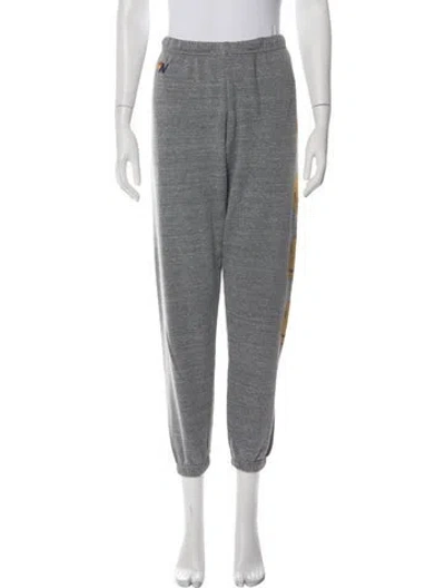 Pre-owned Aviator Nation Graphic Print Sweatpants In Green