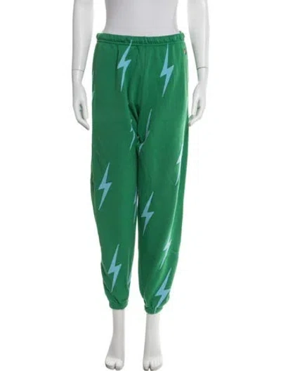 Pre-owned Aviator Nation Graphic Print Sweatpants In Green