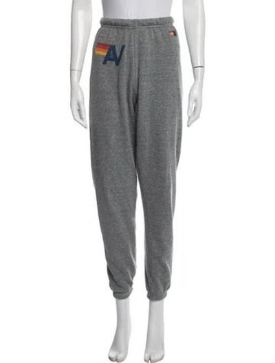 Pre-owned Aviator Nation Graphic Print Sweatpants In Grey