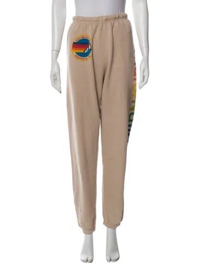 Pre-owned Aviator Nation Graphic Print Sweatpants In Neutral