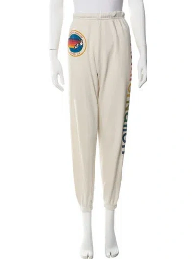 Pre-owned Aviator Nation Graphic Print Sweatpants In Neutral
