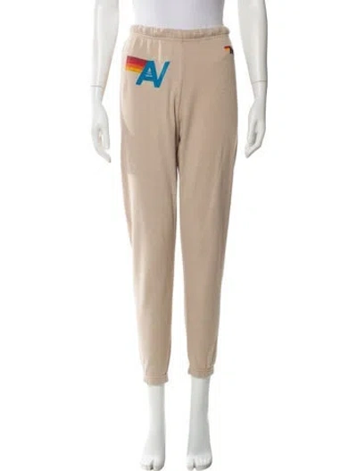 Pre-owned Aviator Nation Graphic Print Sweatpants In Neutral