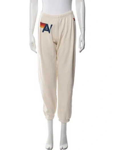 Pre-owned Aviator Nation Graphic Print Sweatpants In Neutral