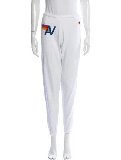 Pre-owned Aviator Nation Graphic Print Sweatpants In Neutral