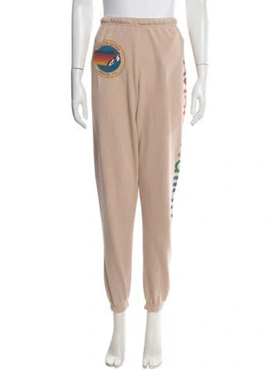 Pre-owned Aviator Nation Graphic Print Sweatpants In Neutral