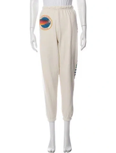 Pre-owned Aviator Nation Graphic Print Sweatpants In Neutrals