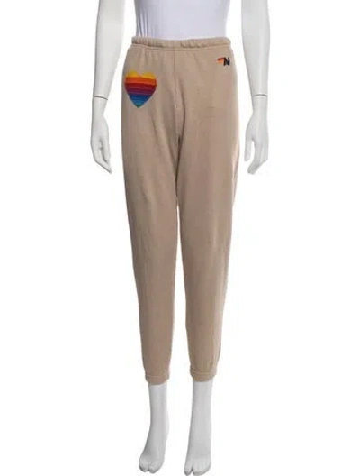 Pre-owned Aviator Nation Graphic Print Sweatpants In Neutrals