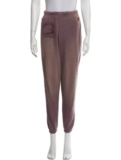 Pre-owned Aviator Nation Graphic Print Sweatpants In Purple