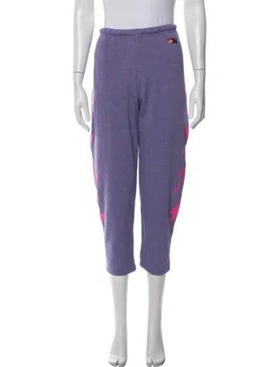 Pre-owned Aviator Nation Graphic Print Sweatpants In Purple