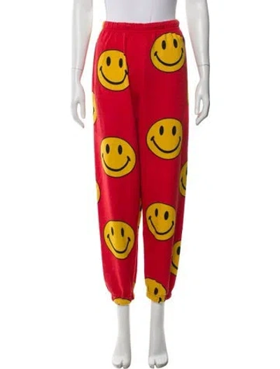 Pre-owned Aviator Nation Graphic Print Sweatpants In Red
